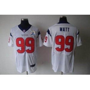 nike nfl jerseys houston texans  #99 watt white[Elite 50th Patch]