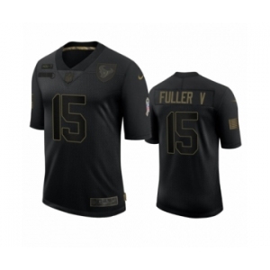 Houston Texans #15 Will Fuller V Black 2020 Salute to Service Limited Jersey