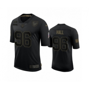 Houston Texans #96 P.J. Hall Black 2020 Salute to Service Limited Jersey