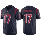 Men Houston Texans #17 Brock Osweiler Navy Color Rush Limited Jersey