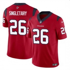 Men Houston Texans #26 Devin Singletary Red 2023 F U S E Vapor Untouchable Stitched Football Jersey