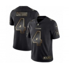 Men Houston Texans #4 Deshaun Watson Black Golden Edition 2019 Vapor Untouchable Limited Jersey