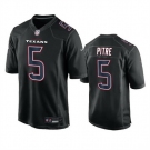 Men Houston Texans #5 Jalen Pitre Black Fashion Vapor Untouchable Limited Stitched Football Jersey