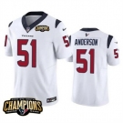 Men Houston Texans #51 Will Anderson Jr White 2023 F U S E AFC South Champions Patch Vapor Untouchable Limited Stitched Football Jersey