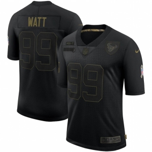 Men Houston Texans #99 J.J. Watt Nike 2020 Salute To Service Limited Jersey Black