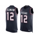 Men Nike Houston Texans #12 Bruce Ellington Limited Navy Blue Player Name & Number Tank Top NFL Jersey