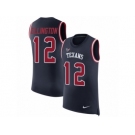 Men Nike Houston Texans #12 Bruce Ellington Navy Blue Rush Player Name & Number Tank Top NFL Jersey