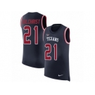 Men Nike Houston Texans #21 Marcus Gilchrist Navy Blue Rush Player Name & Number Tank Top NFL Jersey