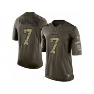 Men Nike Houston Texans #7 Kaimi Fairbairn Limited Green Salute to Service NFL Jersey