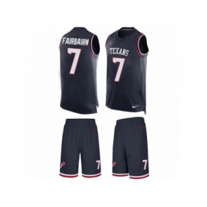 Men Nike Houston Texans #7 Kaimi Fairbairn Limited Navy Blue Tank Top Suit NFL Jersey