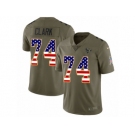 Men Nike Houston Texans #74 Chris Clark Limited Olive USA Flag 2017 Salute to Service NFL Jersey