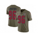 Men Nike Houston Texans #96 Kendall Langford Limited Olive 2017 Salute to Service NFL Jersey