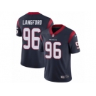 Men Nike Houston Texans #96 Kendall Langford Navy Blue Team Color Vapor Untouchable Limited Player NFL Jersey