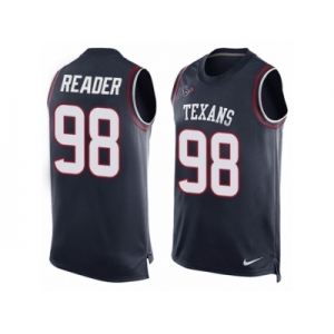 Men Nike Houston Texans #98 D.J. Reader Limited Navy Blue Player Name & Number Tank Top NFL Jersey