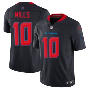 Men's Houston Texans #10 Davis Mills Navy 2nd Alternate 2025 F.U.S.E. Vapor Limited Football Stitched Jersey