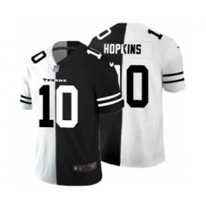 Men's Houston Texans #10 DeAndre Hopkins Black V White Peace Split Vapor Untouchable Limited Football Jersey