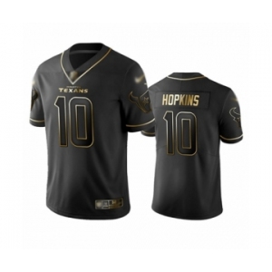 Men's Houston Texans #10 DeAndre Hopkins Limited Black Golden Edition Football Jersey