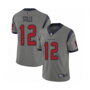 Men's Houston Texans #12 Kenny Stills Limited Gray Inverted Legend Football Jersey