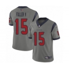 Men's Houston Texans #15 Will Fuller V Limited Gray Inverted Legend Football Jersey