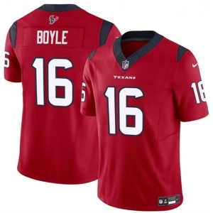Men's Houston Texans #16 Tim Boyle Red 2024 F.U.S.E Vapor Untouchable Stitched Football Jersey