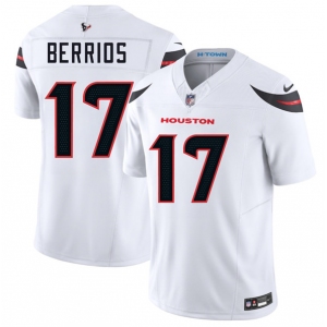 Men's Houston Texans #17 Braxton Berrios White 2025 F.U.S.E. Vapor Limited Football Stitched Jersey