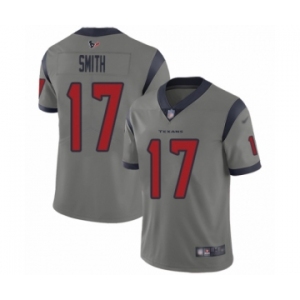 Men's Houston Texans #17 Vyncint Smith Limited Gray Inverted Legend Football Jersey