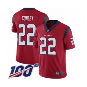 Men's Houston Texans #22 Gareon Conley Red Alternate Vapor Untouchable Limited Player 100th Season Football Jersey