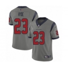 Men's Houston Texans #23 Carlos Hyde Limited Gray Inverted Legend Football Jersey