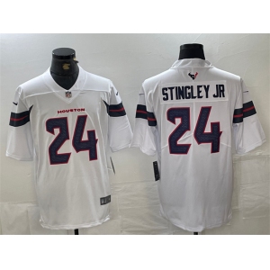 Men's Houston Texans #24 Derek Stingley Jr. White Vapor Untouchable Football Stitched Jersey