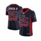 Men's Houston Texans #25 Duke Johnson Jr Limited Navy Blue Rush Drift Fashion Football Jersey