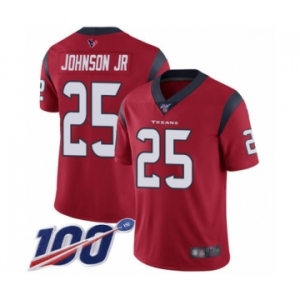 Men's Houston Texans #25 Duke Johnson Jr Red Alternate Vapor Untouchable Limited Player 100th Season Football Jersey