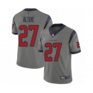 Men's Houston Texans #27 Jose Altuve Limited Gray Inverted Legend Football Jersey