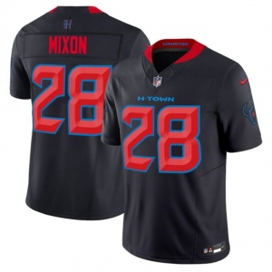 Men's Houston Texans #28 Joe Mixon Navy 2024 2nd Alternate F.U.S.E Vapor Football Stitched Jersey