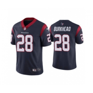 Men's Houston Texans #28 Rex Burkhead Navy Vapor Untouchable Limited Stitched Football Jersey