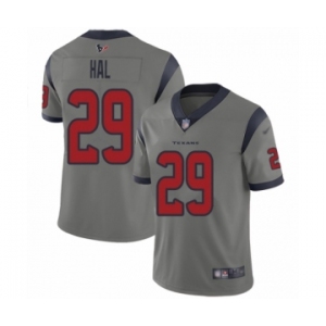 Men's Houston Texans #29 Andre Hal Limited Gray Inverted Legend Football Jersey