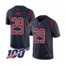 Men's Houston Texans #29 Andre Hal Limited Navy Blue Rush Vapor Untouchable 100th Season Football Jersey