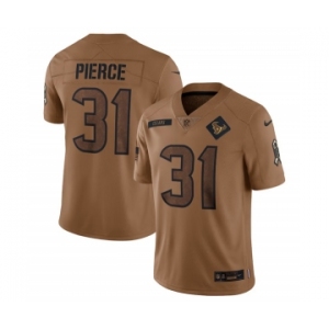 Men's Houston Texans #31 Dameon Pierce 2023 Brown Salute To Service Limited Football Stitched Jersey