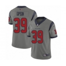 Men's Houston Texans #39 Tashaun Gipson Limited Gray Inverted Legend Football Jersey