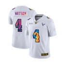 Men's Houston Texans #4 Deshaun Watson White Multi-Color 2020 Football Crucial Catch Limited Football Jersey