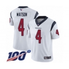 Men's Houston Texans #4 Deshaun Watson White Vapor Untouchable Limited Player 100th Season Football Jersey