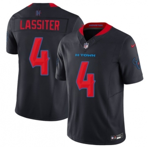 Men's Houston Texans #4 Kamari Lassiter Navy 2nd Alternate 2025 F.U.S.E. Vapor Limited Football Stitched Jersey