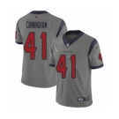 Men's Houston Texans #41 Zach Cunningham Limited Gray Inverted Legend Football Jersey