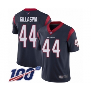 Men's Houston Texans #44 Cullen Gillaspia Navy Blue Team Color Vapor Untouchable Limited Player 100th Season Football Jersey