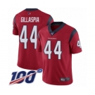 Men's Houston Texans #44 Cullen Gillaspia Red Alternate Vapor Untouchable Limited Player 100th Season Football Jersey