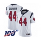 Men's Houston Texans #44 Cullen Gillaspia White Vapor Untouchable Limited Player 100th Season Football Jersey