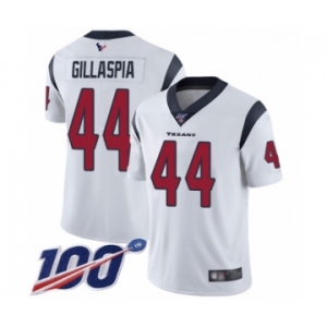 Men's Houston Texans #44 Cullen Gillaspia White Vapor Untouchable Limited Player 100th Season Football Jersey