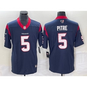 Men's Houston Texans #5 Jalen Pitre Navy Blue 2022 Vapor Untouchable Stitched Nike Limited Jersey