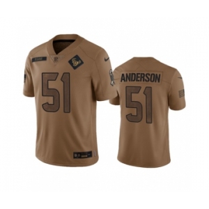 Men's Houston Texans #51 Will Anderson Jr. 2023 Brown Salute To Service Limited Football Stitched Jersey