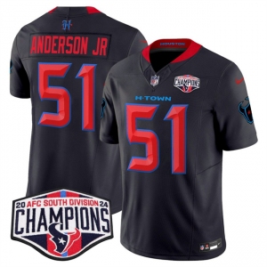 Men's Houston Texans #51 Will Anderson Jr. Navy 2nd Alternate F.U.S.E. 2024 AFC South Division Champions Vapor Limited Stitched Football Jersey