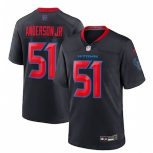 Men's Houston Texans #51 Will Anderson Jr. Nike Navy 2nd Alternate Game Jersey